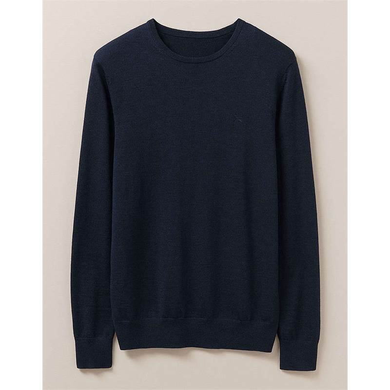 Crew Clothing Mens Merino Crew Neck Jumper-1